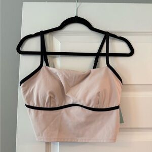 Women's Cream Tank Top with Black Trim